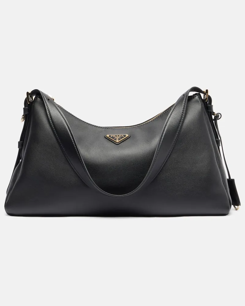 Prada Schultertasche Prada Aimée Large aus Leder Schwarz
