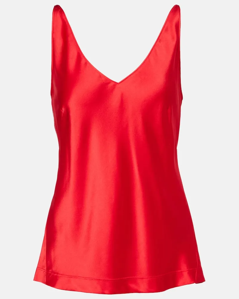 Dorothee Schumacher Top Sense Of Shine aus Satin Rot