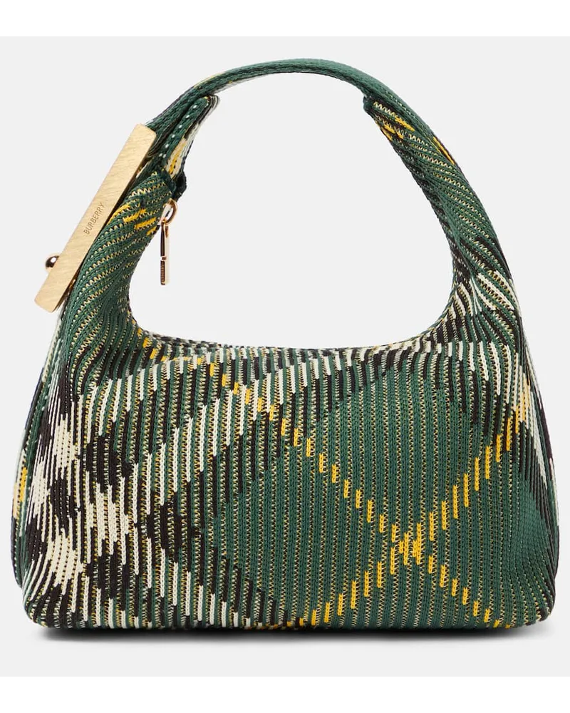 Burberry Tote Peg  Check Mini Gruen