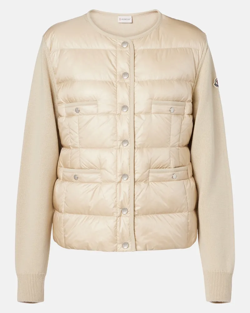 Moncler Daunenjacke mit Schurwolle Beige