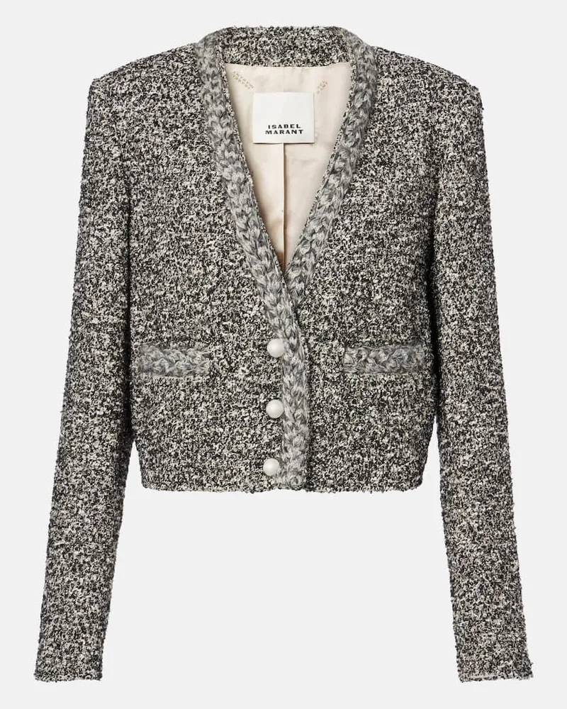 Isabel Marant Cropped-Blazer Gwendoline aus Tweed Schwarz