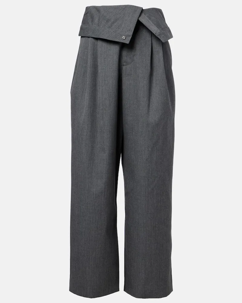 J.W.Anderson Weite High-Rise-Hose aus Schurwolle Grau
