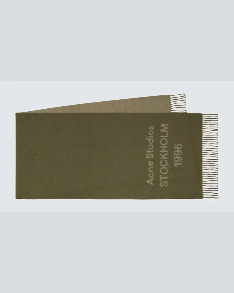 Acne Studios Schal aus Wolle Grün