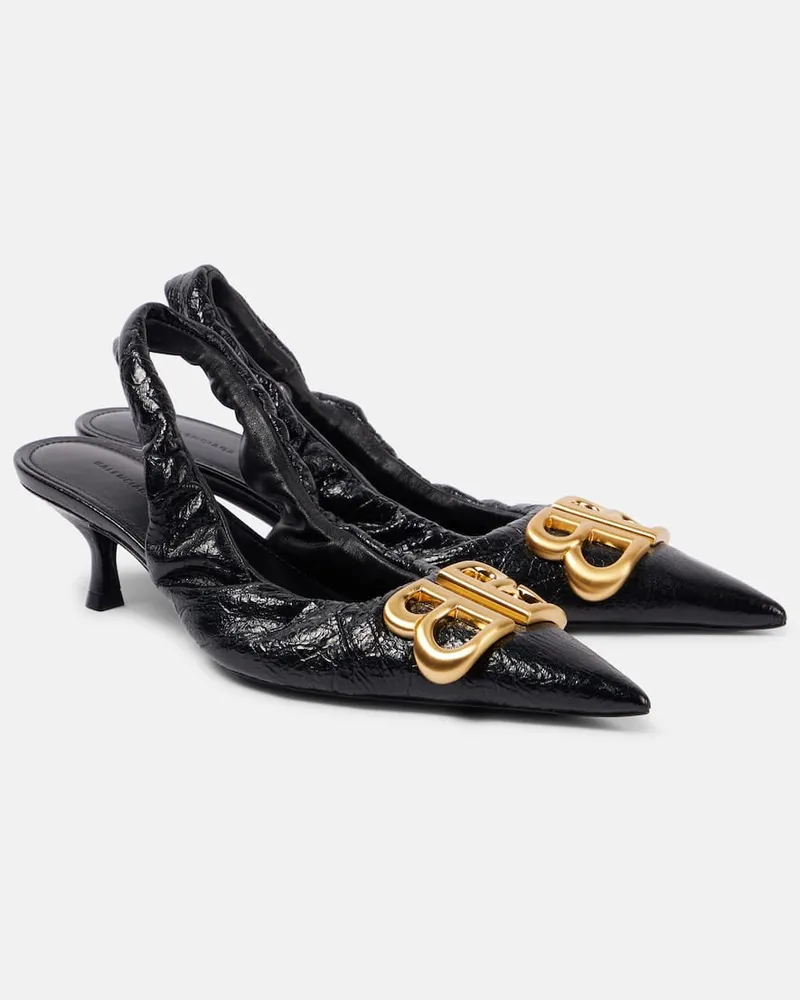Balenciaga Slingback-Pumps Monaco aus Leder Schwarz
