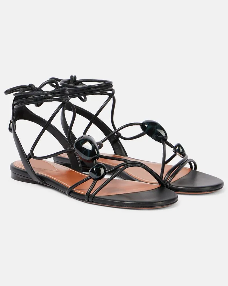 Zimmermann Sandalen aus Leder Schwarz