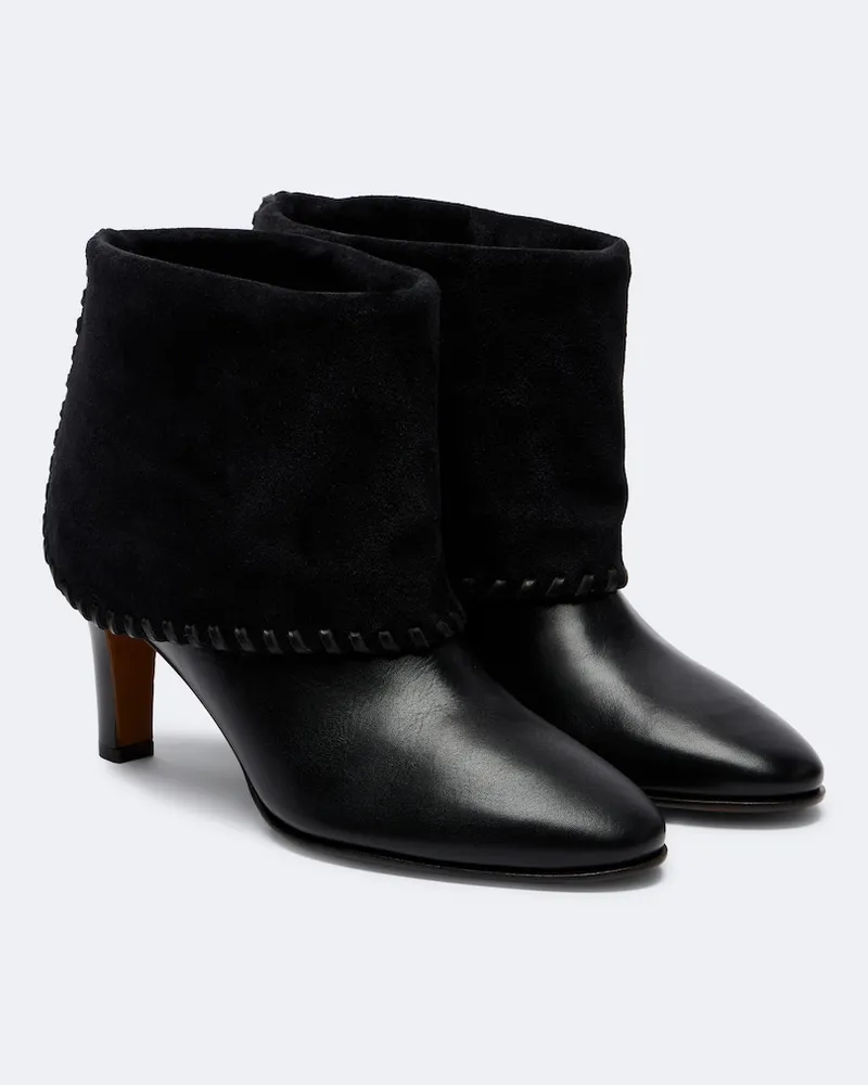 Zimmermann Ankle Boots Alchemy aus Leder mit Veloursleder Schwarz
