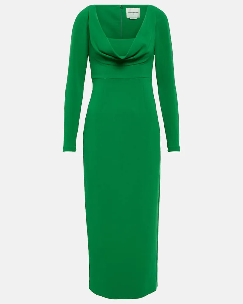 Roland Mouret Midikleid aus Cady Grün