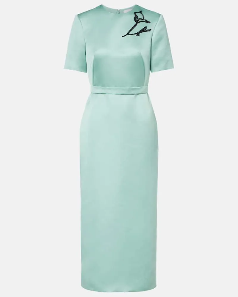 Erdem Midikleid aus Duchesse-Satin Grün