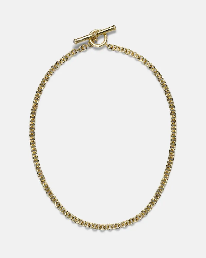 Octavia Elizabeth Halskette The Lower Coast aus 18kt Gelbgold mit Diamanten und Süßwasserperlen Gold