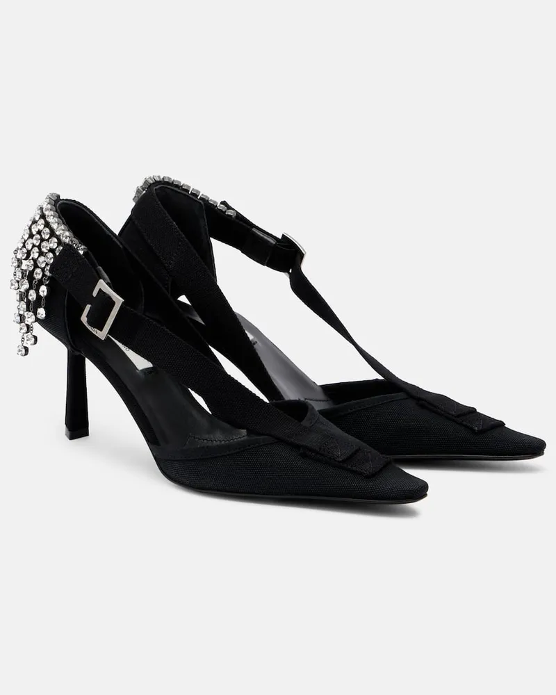 Prada Pumps mit Kristallen Schwarz