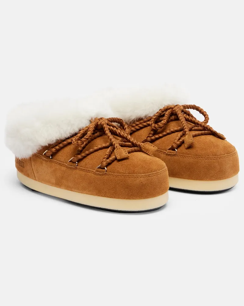 Moon Boot Ankle Boots Evx aus Veloursleder Braun