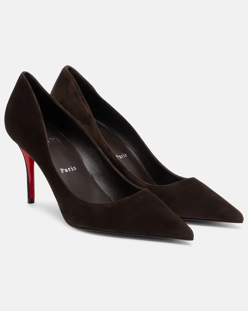 Christian Louboutin Pumps Miss Z 80 aus Veloursleder Braun
