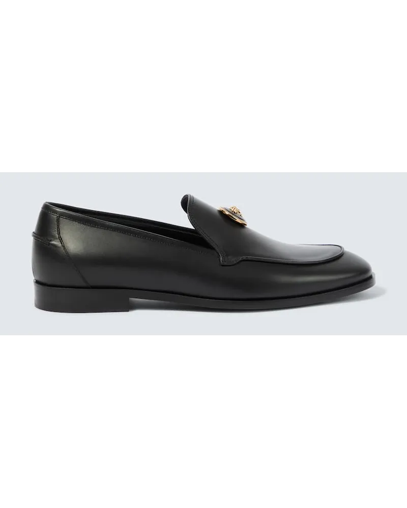 Versace Loafers Medusa aus Leder Schwarz