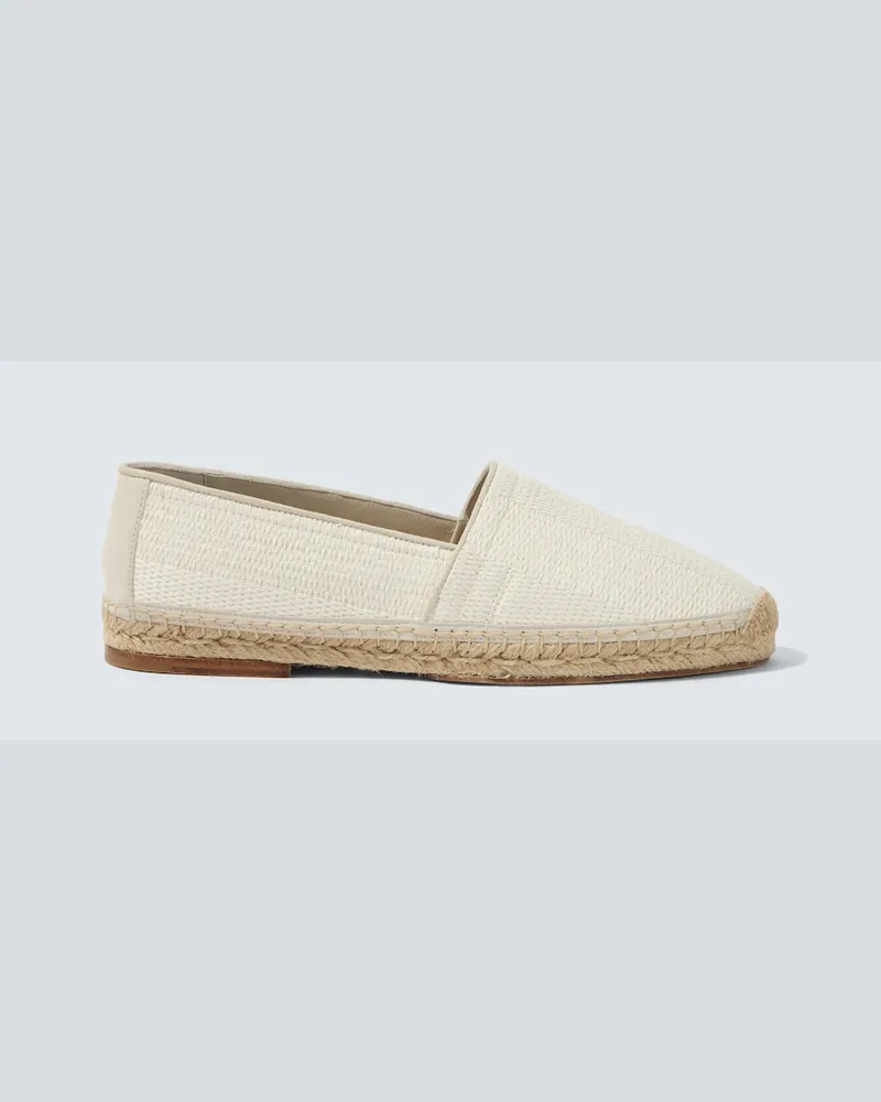 Brunello Cucinelli Espadrilles mit Veloursleder Weiß