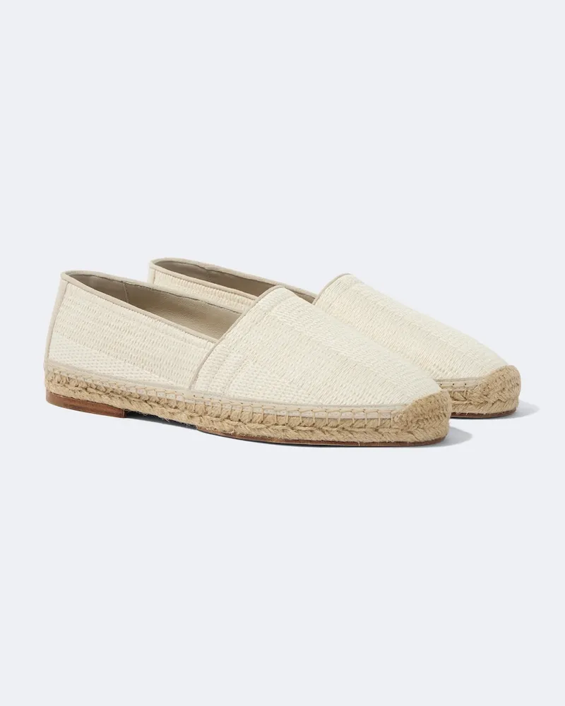 Brunello Cucinelli Espadrilles mit Veloursleder Weiß