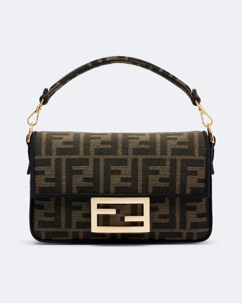 Fendi Schultertasche Baguette® FF Zucca Mini Braun