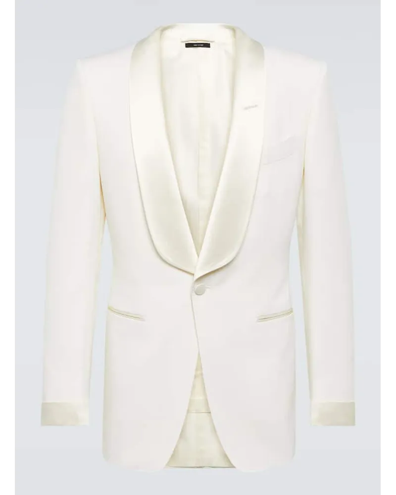 Tom Ford Blazer O'Connor aus Wolle und Mohair Nude