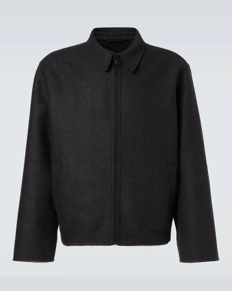 The Row Jacke Dantes aus Wolle und Kaschmir Schwarz