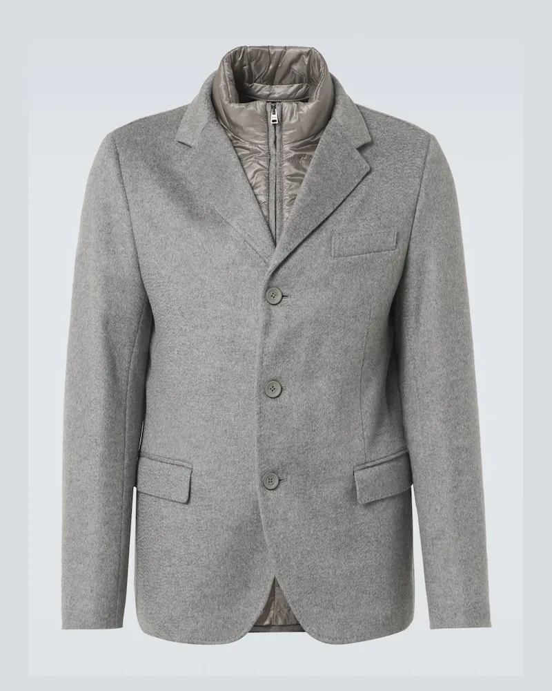 Herno Blazer aus Kaschmir Grau