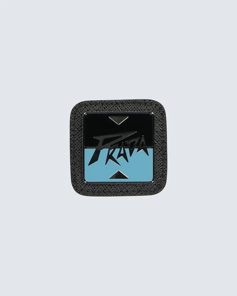 Prada Patch mit Leder Schwarz