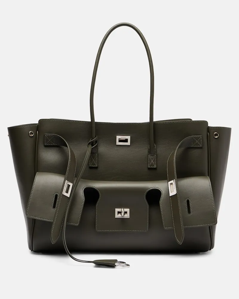 Balenciaga Tote Bag Bel Air Medium aus Leder Grün