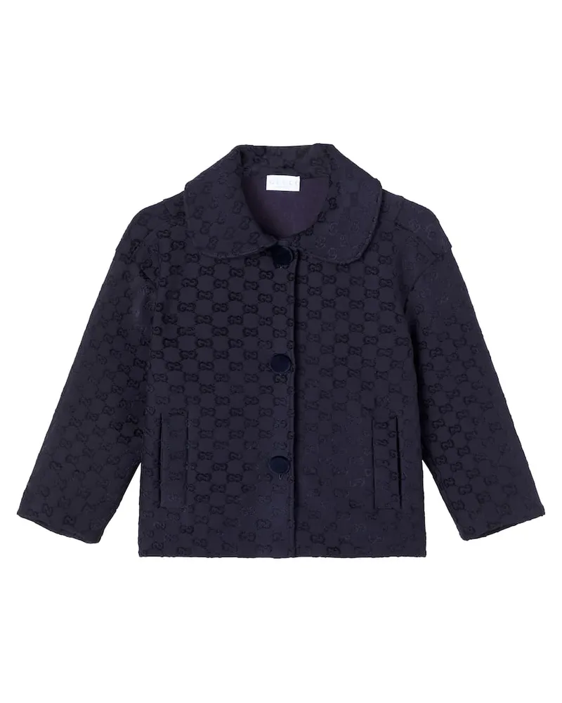 Gucci Jacke GG aus Jacquard Blau