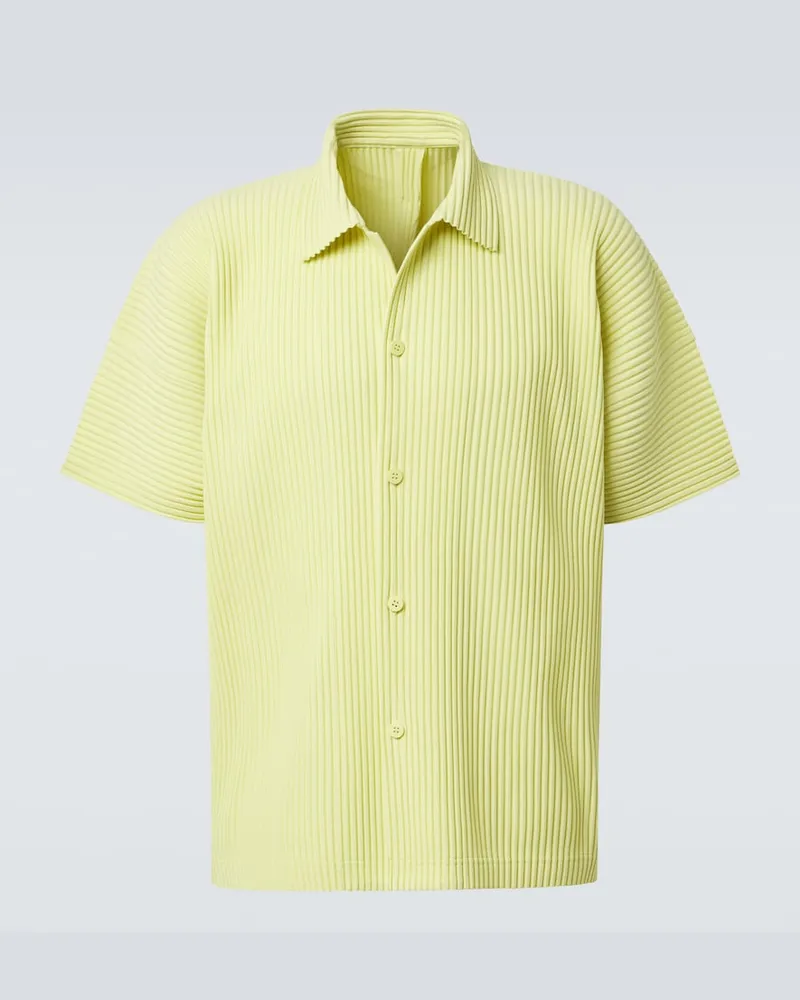 Issey Miyake Homme Plissé Issey Miyake Cropped-Farben: May Hemd Gelb