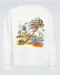 BODE Bedrucktes Sweatshirt aus Baumwolle Weiss