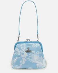 Vivienne Westwood Schultertasche Vivienne's Small aus Jacquard Blau