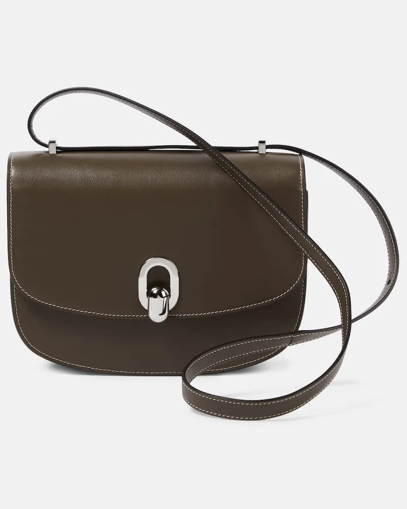 SAVETTE Schultertasche Tondo 22 aus Leder Grün