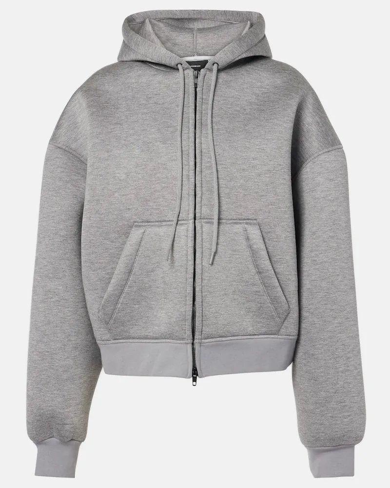 WARDROBE.NYC Kapuzenjacke aus Jersey Grau