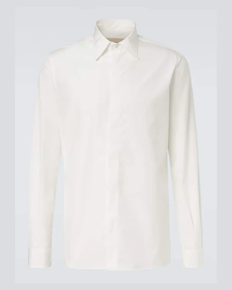 Valentino Garavani Hemd aus Baumwollpopeline Weiß