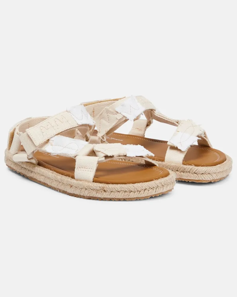 Maison Margiela Espadrille-Sandalen aus Baumwolle Weiß