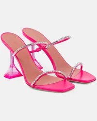 Amina Muaddi Verzierte Sandalen Gilda 95 Pink