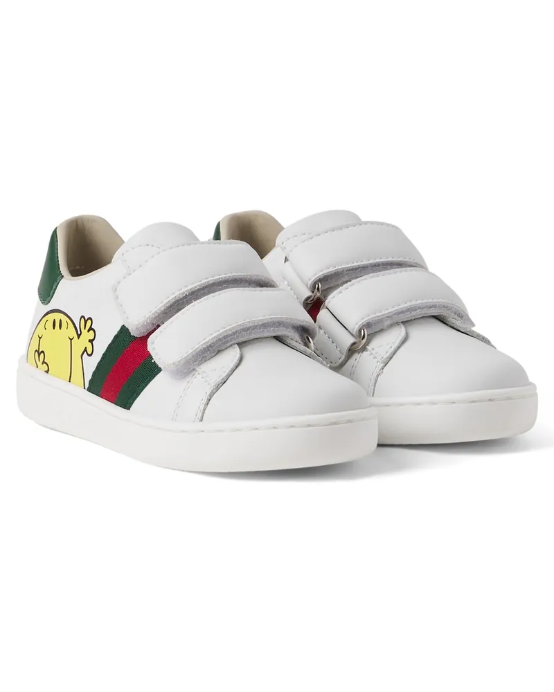 Gucci X Mr. Men Little Miss Sneakers aus Leder Weiß