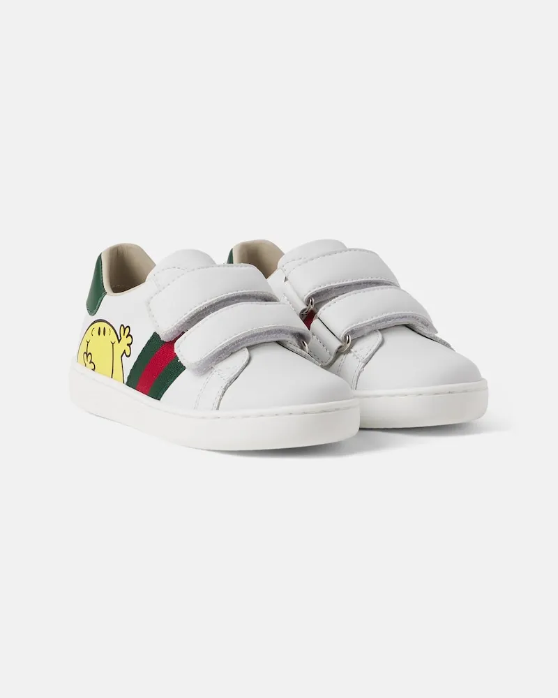 Gucci X Mr. Men Little Miss Sneakers aus Leder Weiß