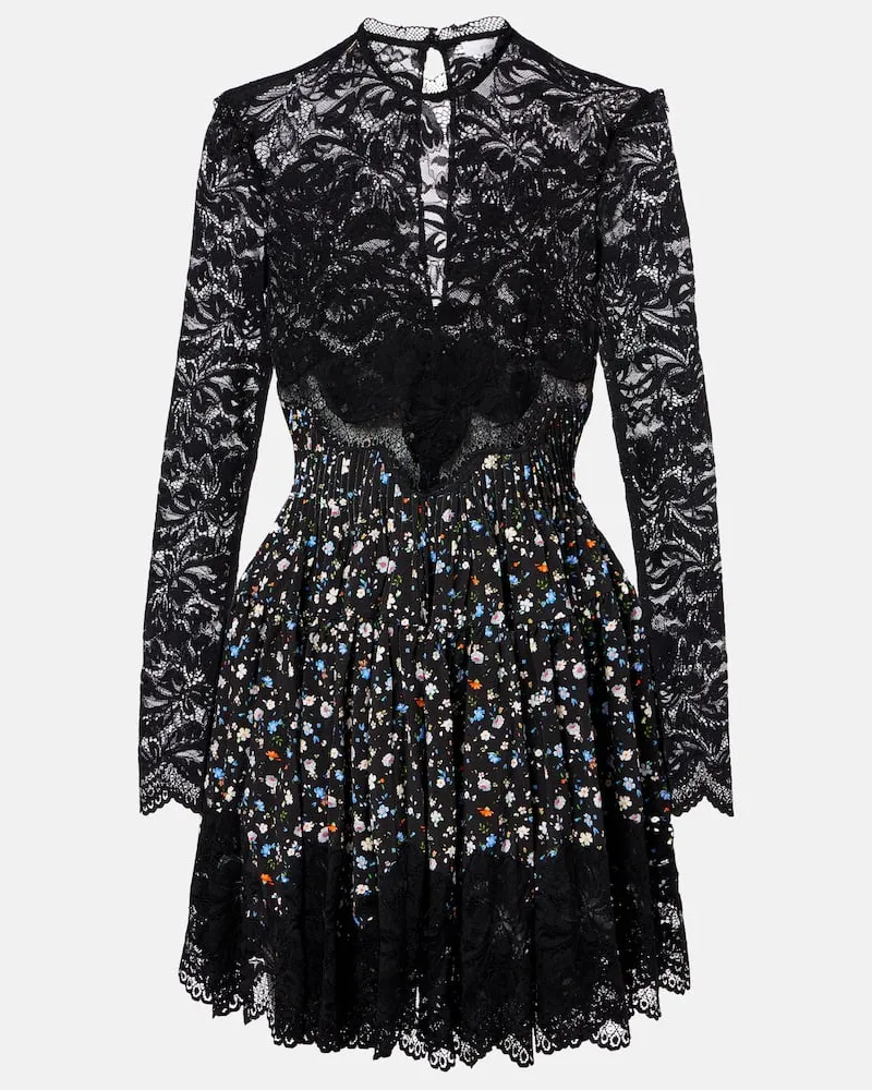 Paco Rabanne Minikleid aus Spitze Schwarz