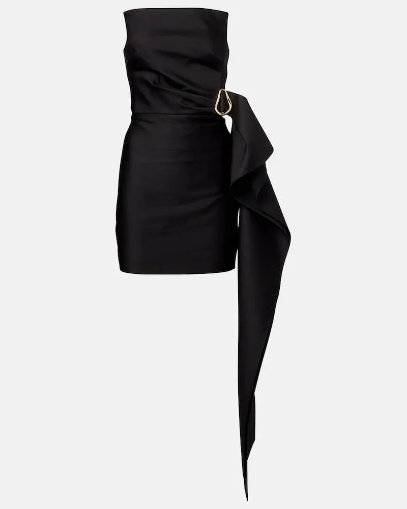 Roland Mouret Minikleid aus Taft Schwarz