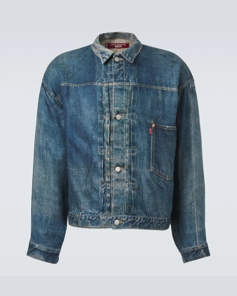Junya Watanabe X Levi's® Bedruckte Jacke aus Leinen Blau