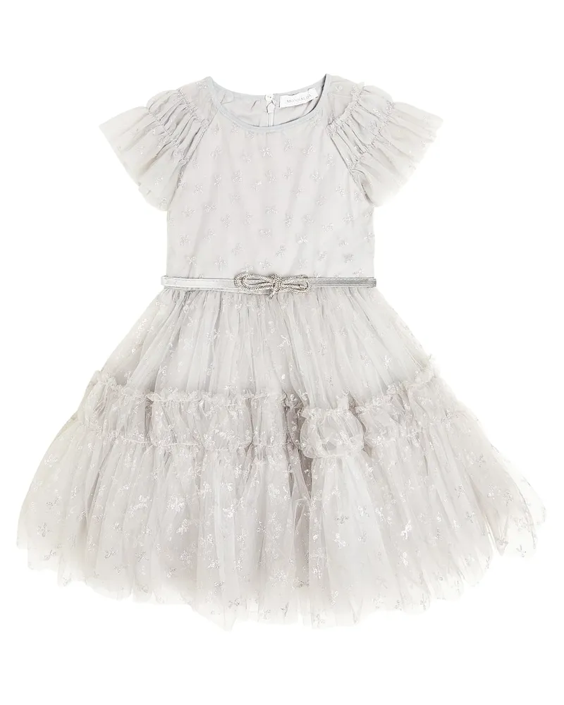 Monnalisa Kleid aus Tüll Silber