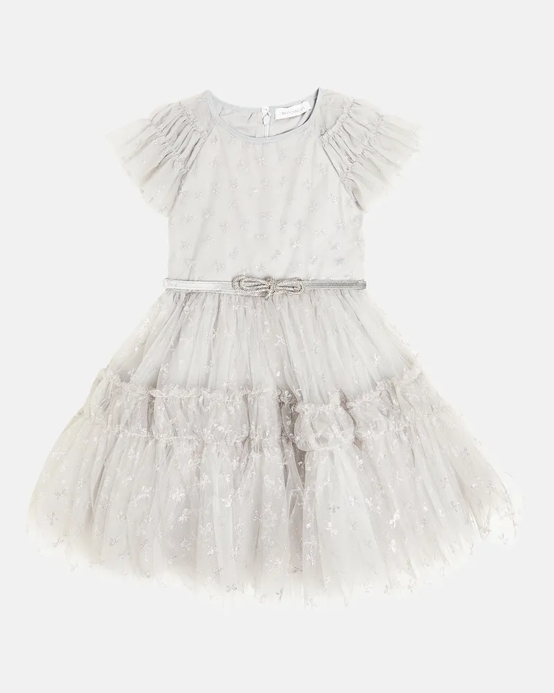 Monnalisa Kleid aus Tüll Silber