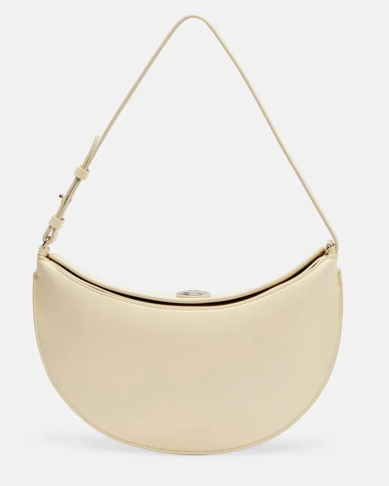 Jacquemus Schultertasche Ovalo Small aus Leder Gelb
