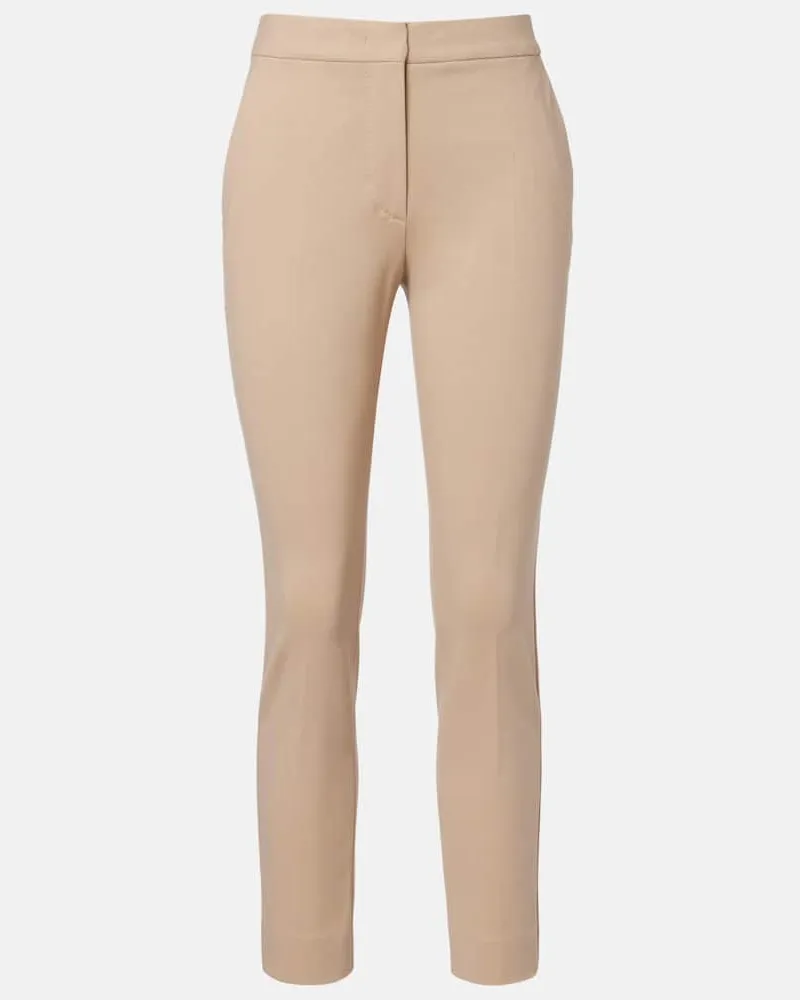 Max Mara Schmale Hose Pegno aus Jersey Beige
