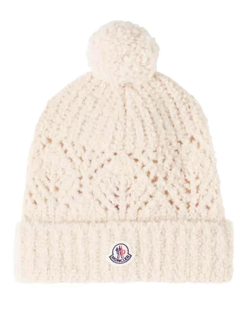 Moncler Mütze aus einem Wollgemisch Weiß