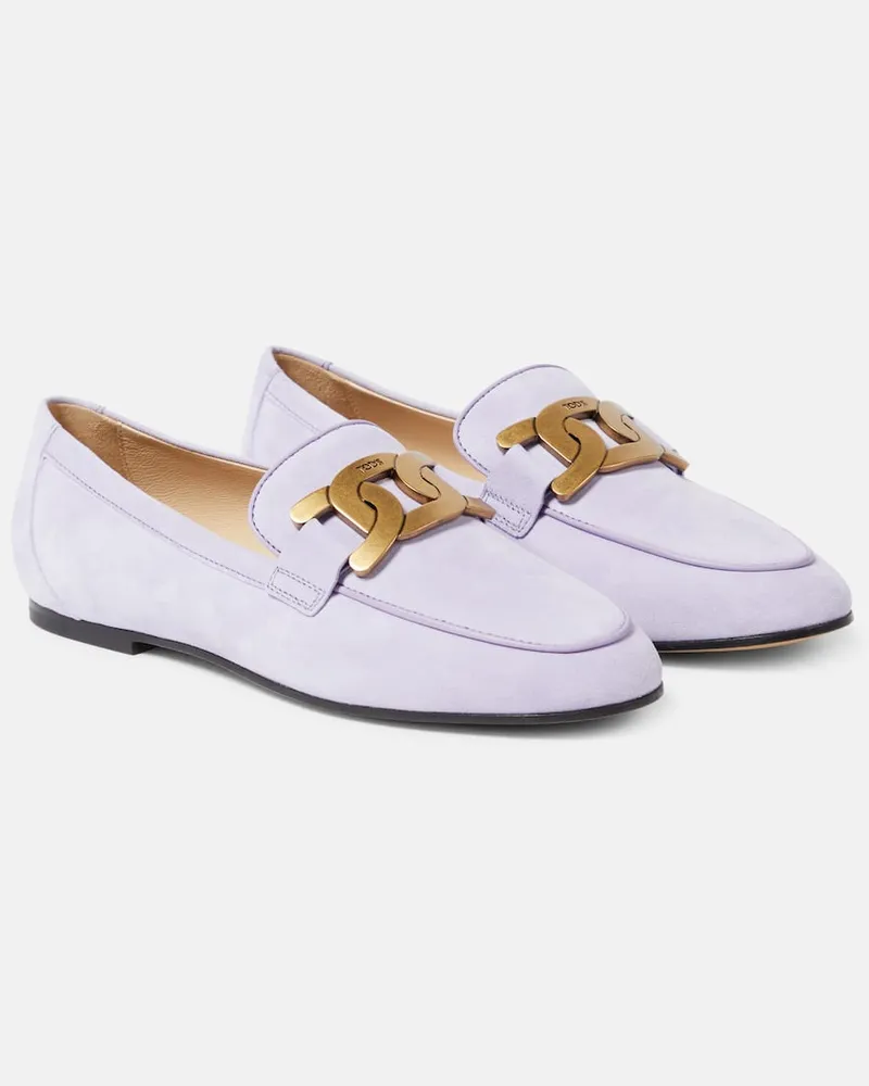 TOD'S Loafers Kate aus Veloursleder Violett