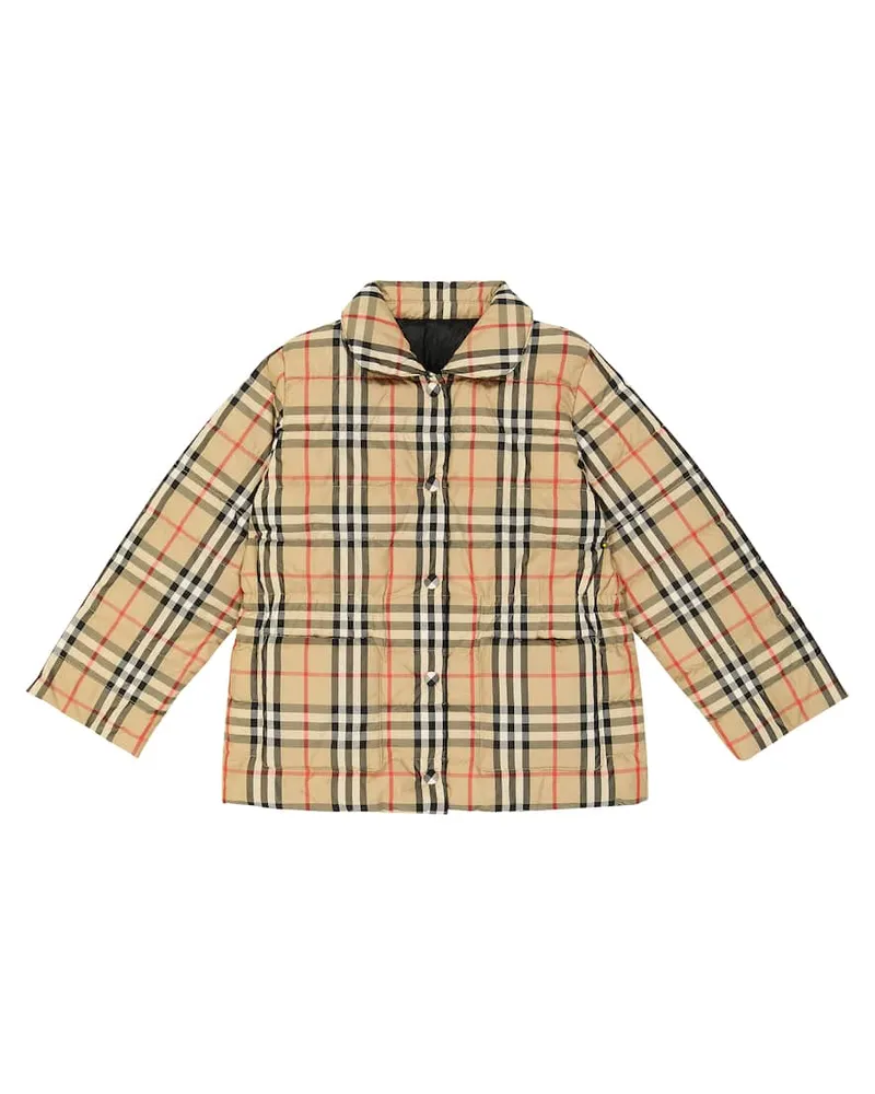 Burberry Daunenmantel Check Beige