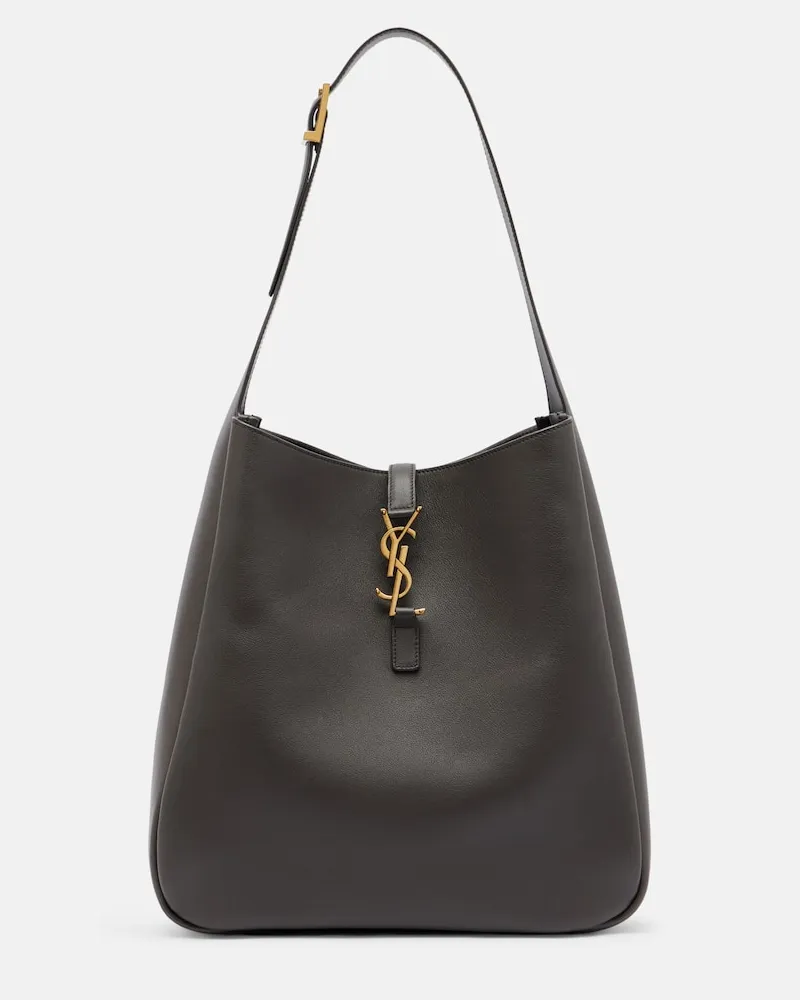 Saint Laurent Schultertasche Le 5 à 7 Supple Large aus Leder Braun