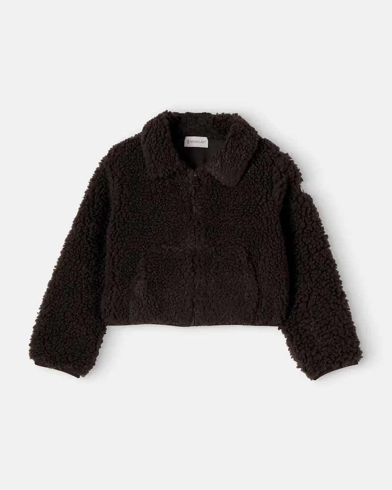 Moncler Jacke aus Teddyfell Braun