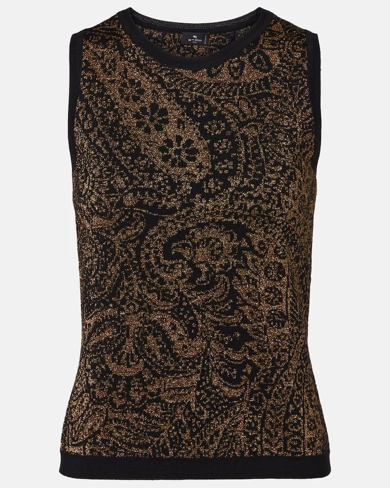 Etro Top aus einem Wollgemisch Schwarz