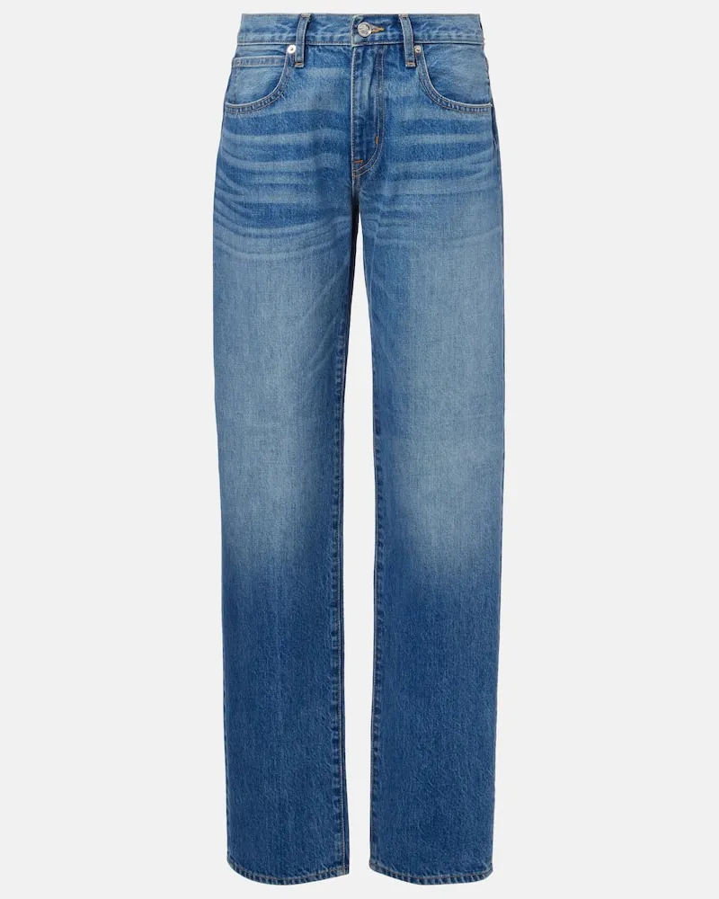 SLVRLAKE Low-Rise Wide-Leg Jeans Ellie Blau